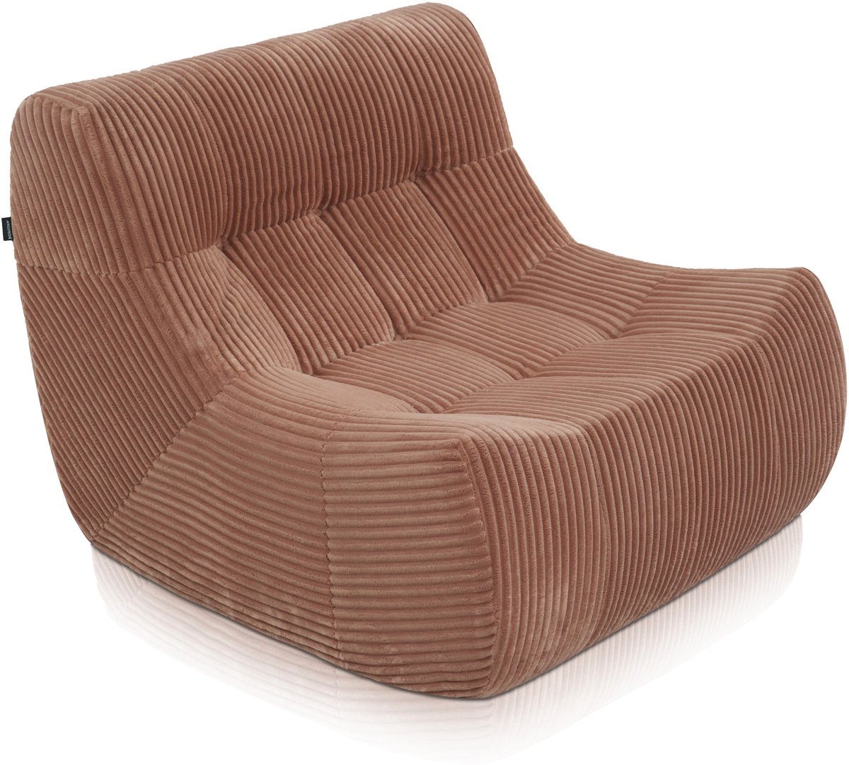 Popsofa Armchair Rave Ribstof Terracotta/Roze