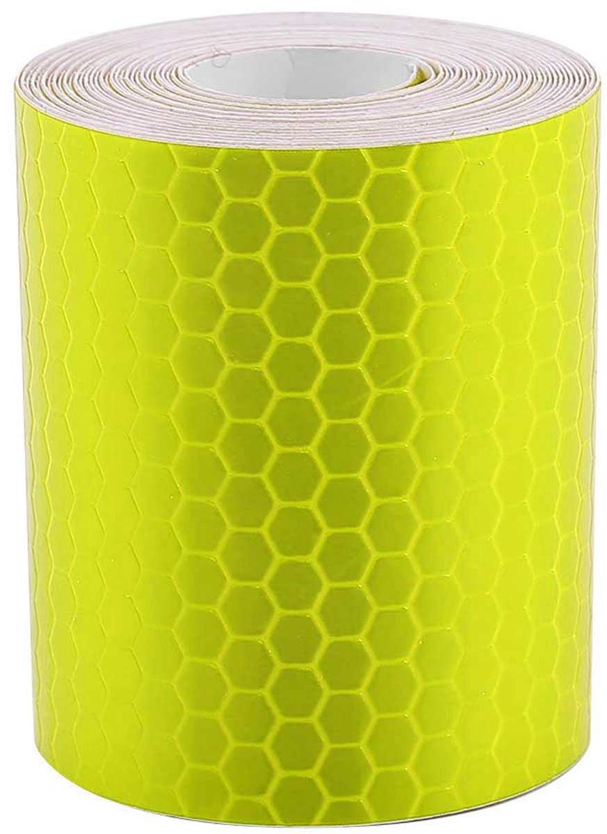 Reflecterende Sticker - Nachtwaarschuwingssticker Veiligheidstape - Veilig Zichtbaar Zijn - Duurzaam PVC Materiaal - 5 cm x 3 m - Geel