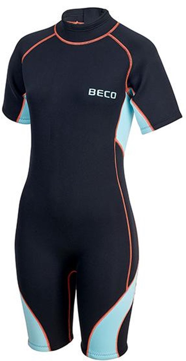 Beco Dames Wetsuit Shorty Tarifa | Achterkant/turkoois - M