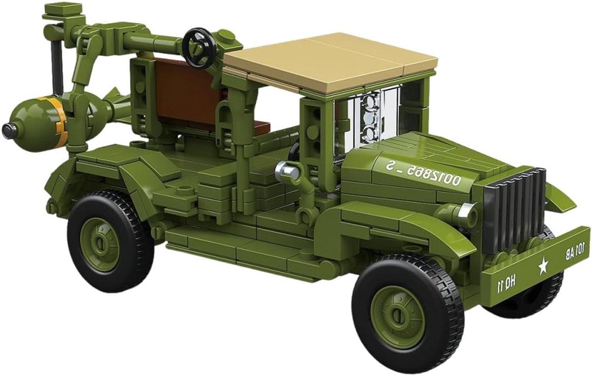 Bouwblokken Vrachtwagen - Militaire Set Speelgoed - Creatief Bouwen - Realistisch Ontwerp - 323 Stuks - Groen