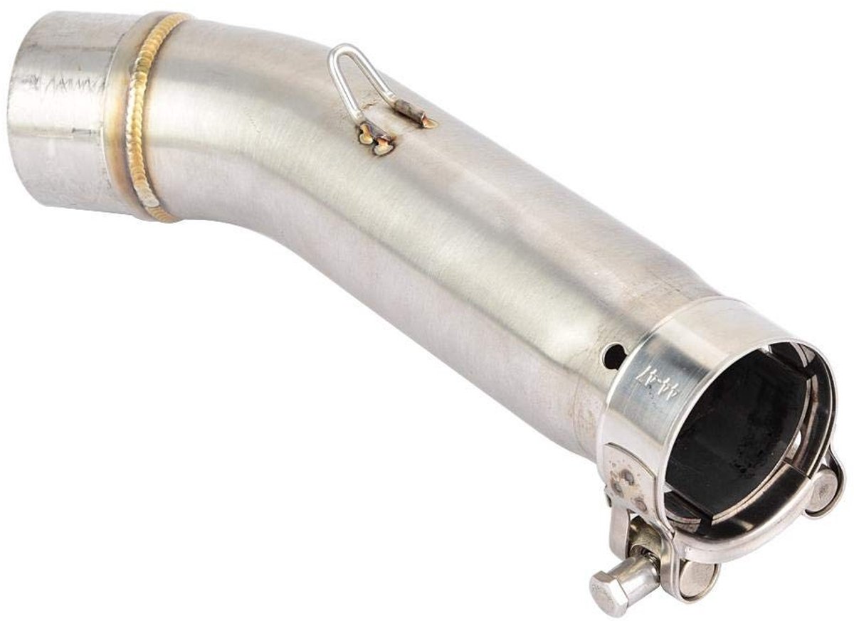 aladdien - Mid-Pipe Uitlaat - Roestvrij Staal - 51mm - 463g - Geschikt voor Honda CB400 - Hoogwaardige materialen - Verbeterde prestaties