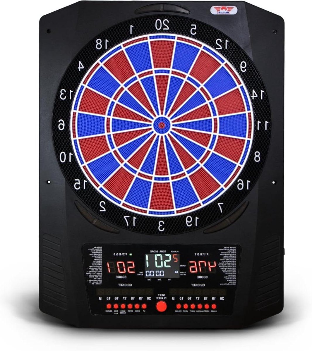 Elektronisch Dartbord - Softtip Bord - Dartspel Trainen - 45 Spellen 474 Varianten - 72x48x6 cm - Blauw/Rood