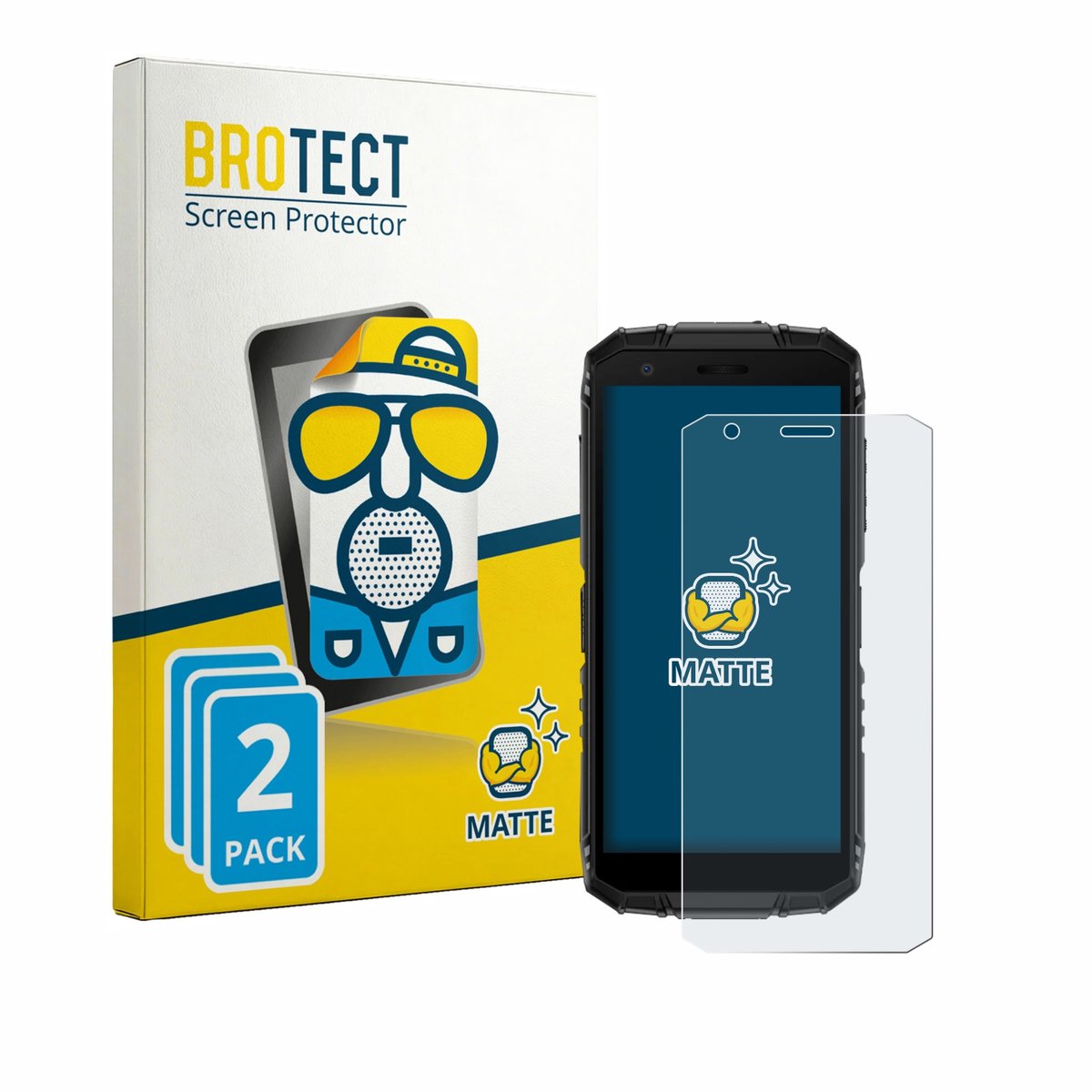 BROTECT - Screenprotector voor Doogee Fire 3 - Folie Beschermfolie matte 2 Stuks