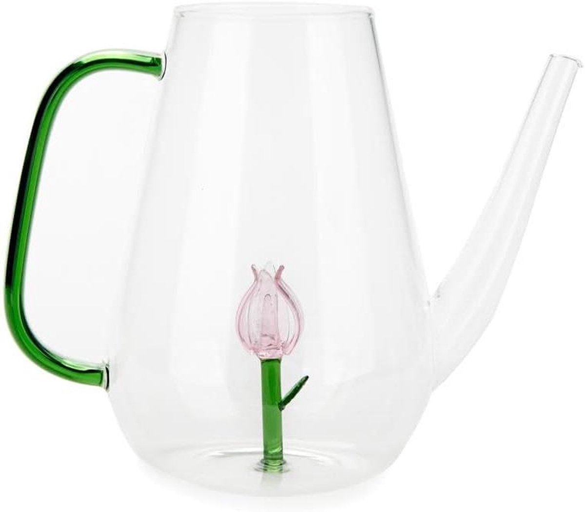 Glazen Gieter - Waterkan Planten - Planten Water Geven - Handgemaakte Tulp Decoratie - 1 L - Roze