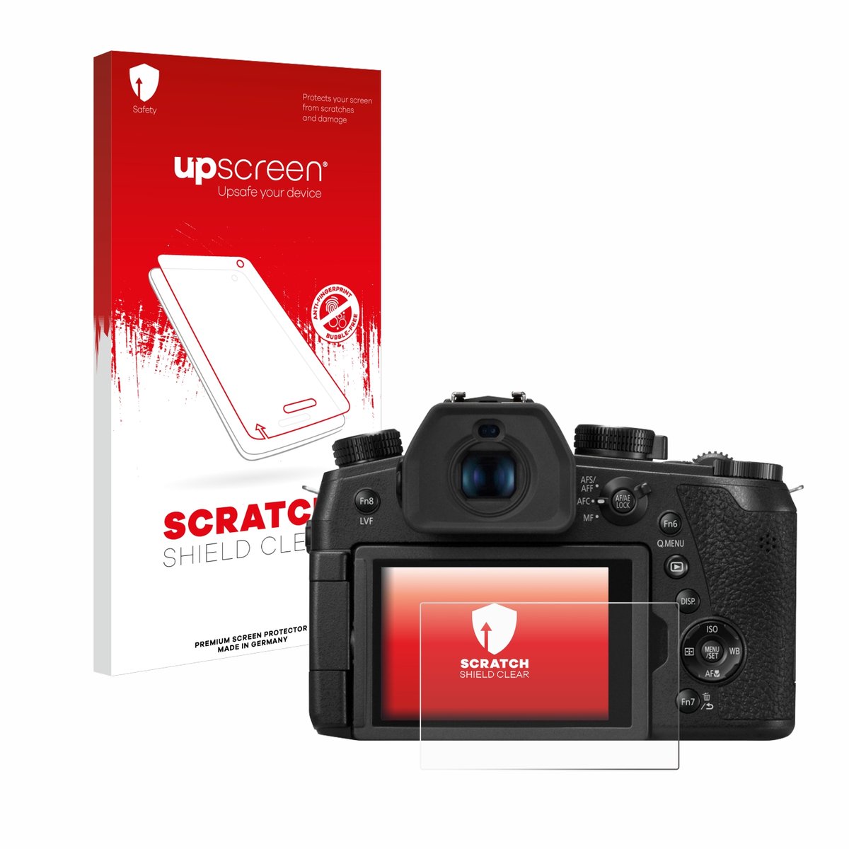 upscreen - Screenprotector voor Panasonic DC-FZ1000 II / DC-TZ200 - Folie Beschermfolie transparant