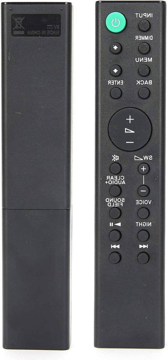 Vervangende Afstandsbediening voor Soundbar, Compatibel met Sony HT-RT3, HT-CT390, SA-CT390 en SA-WCT390, Eenvoudig in Gebruik en Betrouwbaar