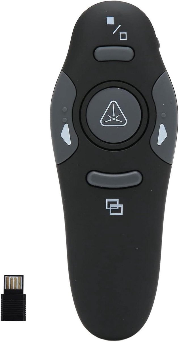 Presentatie Clicker - PowerPoint Remote - Presentaties Geven - Ergonomisch Ontwerp - 10 meter bereik - Zwart