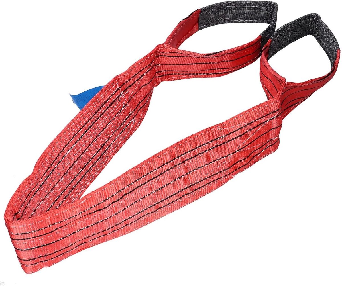 Hijsband kraanriem - Transportband hijsmiddel - Materiaal verplaatsen - Duurzaam geweven - 5 meter lengte - Rood