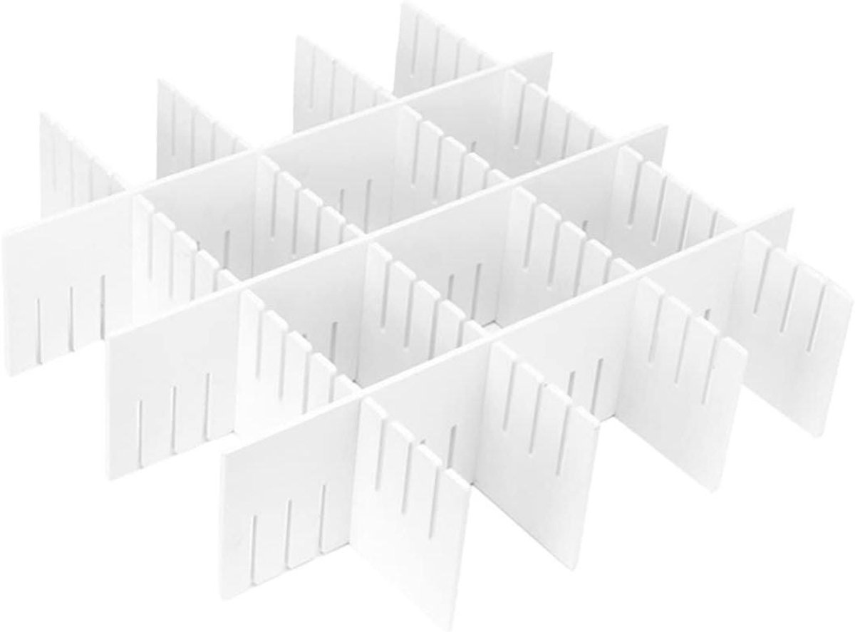 Ladeverdelers - Opbergbakjes - Lades Ordenen - Doe-het-zelf combinatie - 47x7x1 cm - Wit