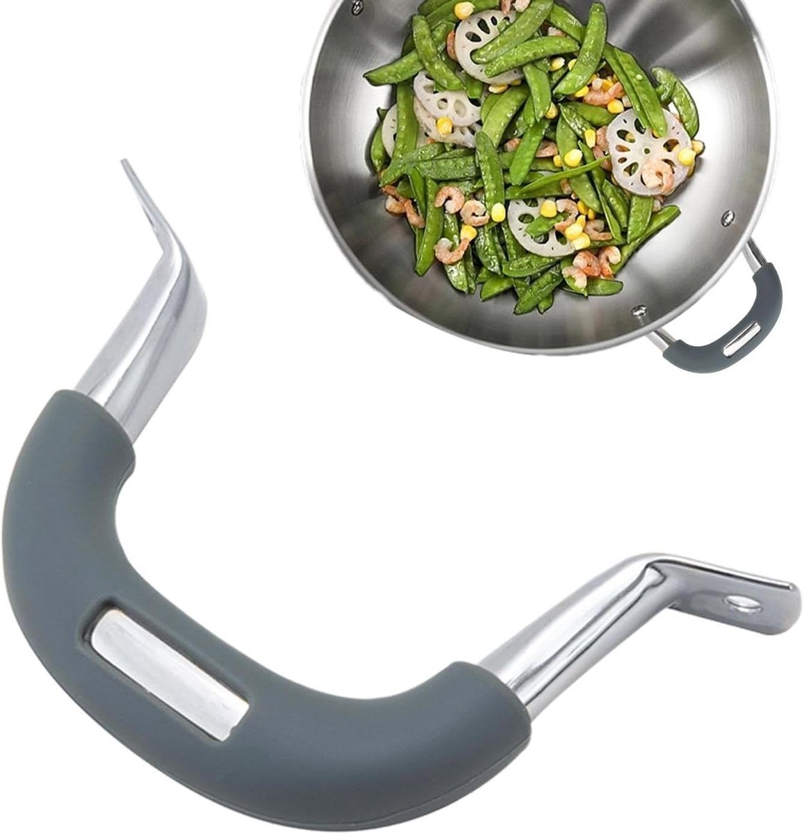 Zijgreep voor steelpan - Reserve handgreep - Veilig koken - Hittebestendig ontwerp - 112 x 9 x 7 cm - Staal