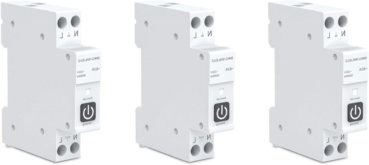 Slimme Stroomonderbreker - Zigbee MCB - Huis Automatisering - Instelbare Stroom - 1P+N - Wit