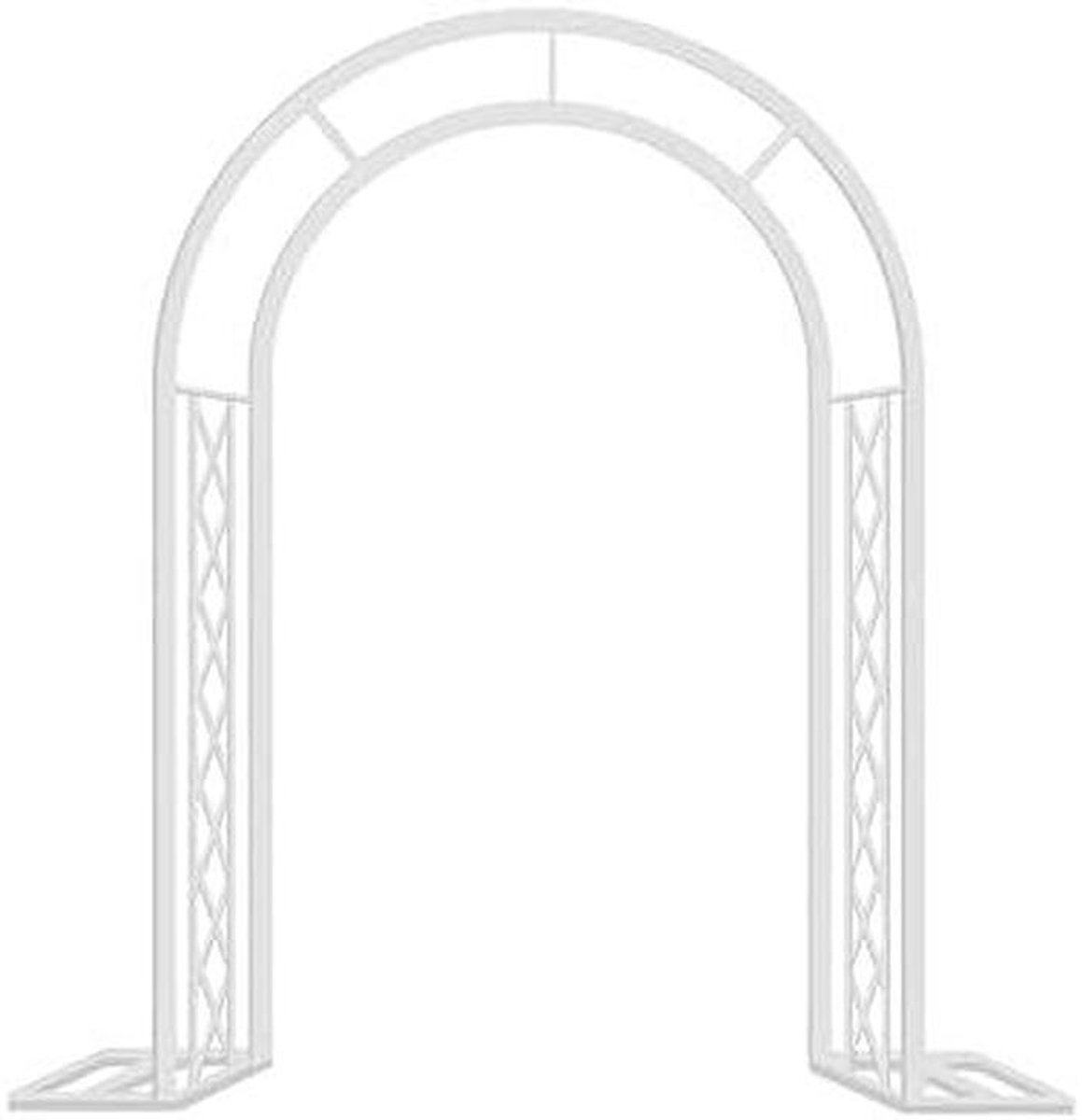 Rozenboog Metaal - Tuinboog Klimplanten - Decoratie Tuin - Verzinkt Stalen Frame - 1.4M - Wit