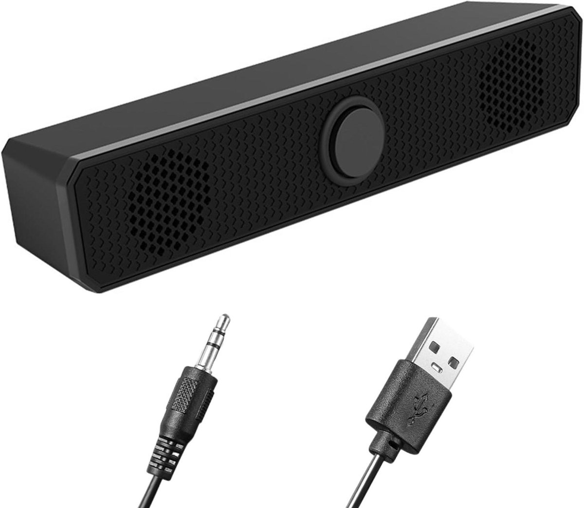 Computer Luidsprekers - Stereo Geluid - Muziek Luisteren - USB Aangedreven - 315 mm - Zwart