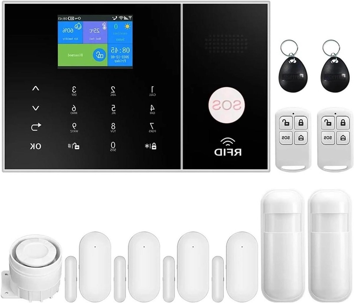 Huis Alarmsysteem - Beveiligingssysteem Draadloos - Woning Beveiligen - Touchscreen Bediening - 10 mm - Wit