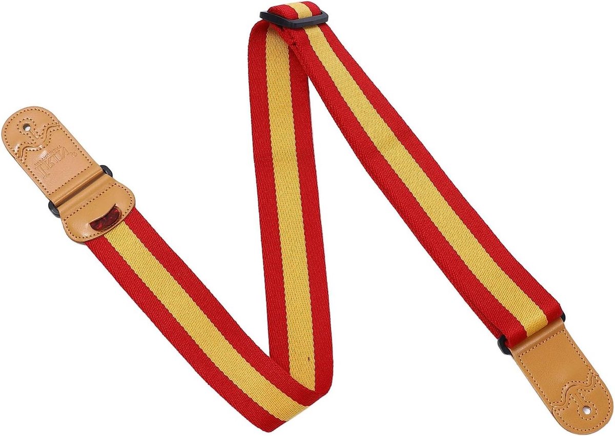Gitaarband - Gitaarriem Ukulele - Muziek Maken - Verbreed met Pick Pocket - 90-154 cm - Zwart