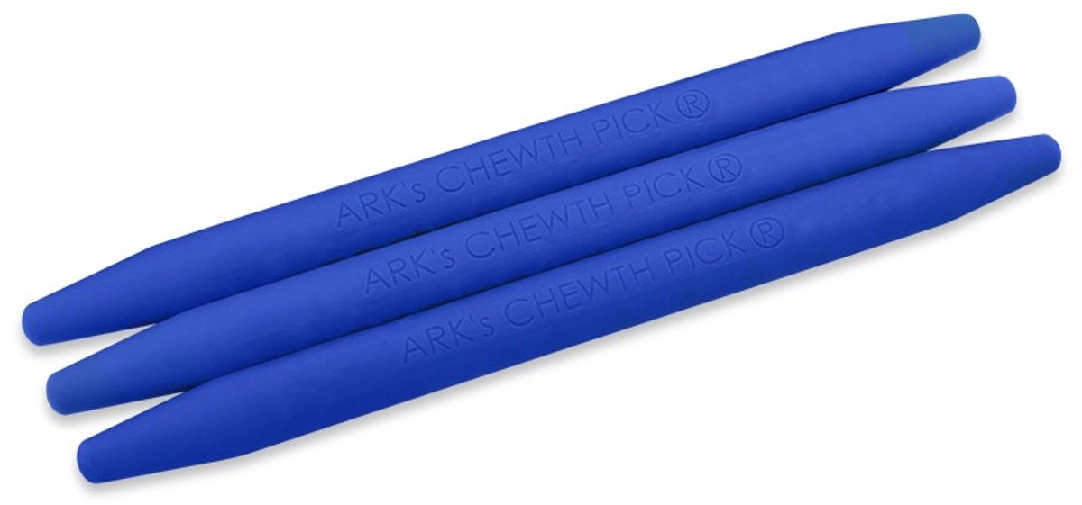 ARK Therapeutic kauwspeelgoed Chewth Pick sensorisch, 3 stuks, donkerblauw.