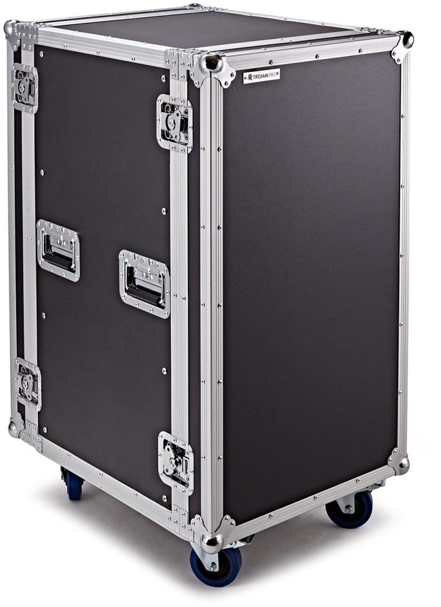Trojan Pro 20U zware rack flightcase op wielen