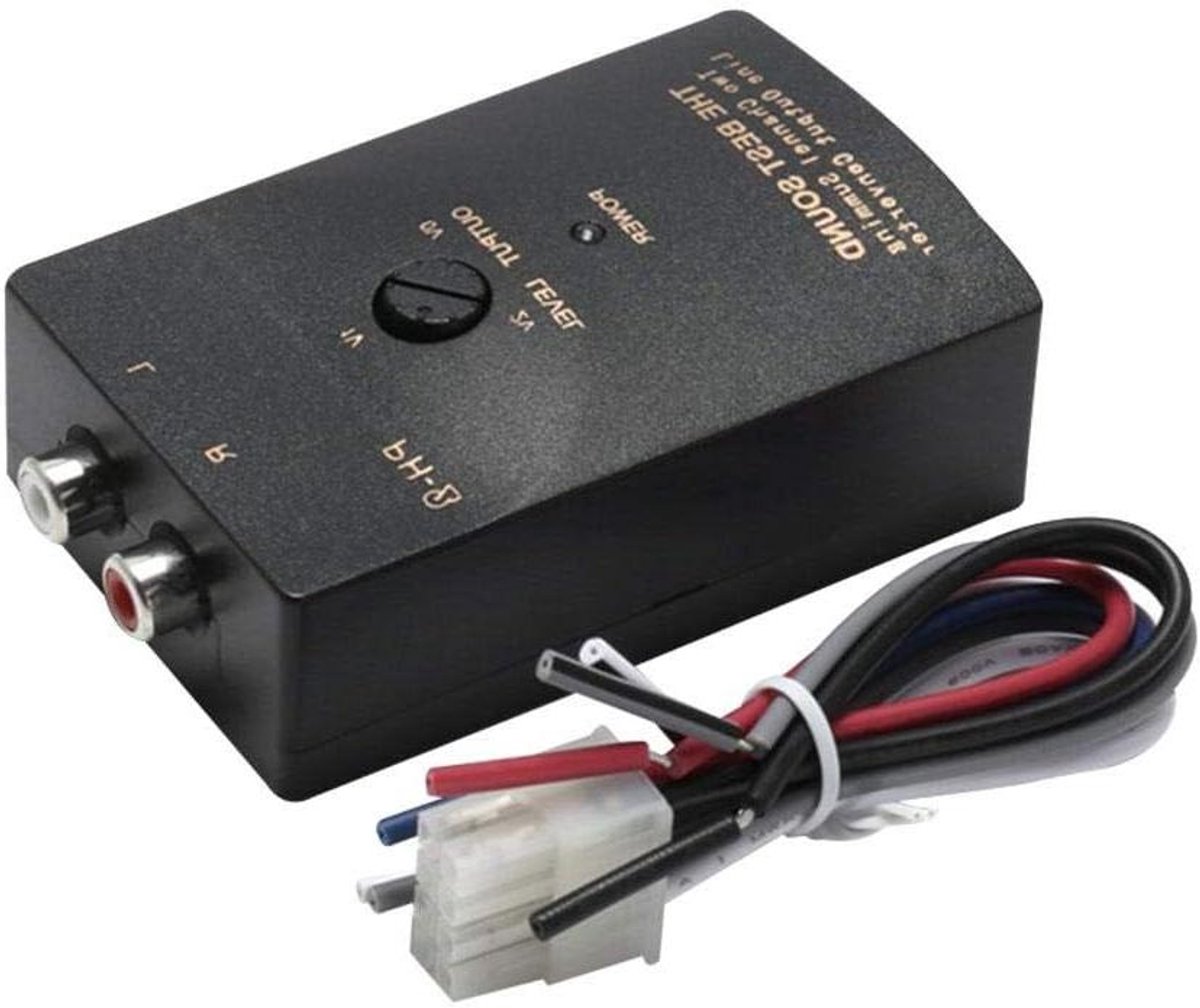 RCA Converter - Luidspreker Signaalomvormer - Audio Verbeteren - Met Vertragingsfunctie - 12 Volt - Niet gespecificeerd