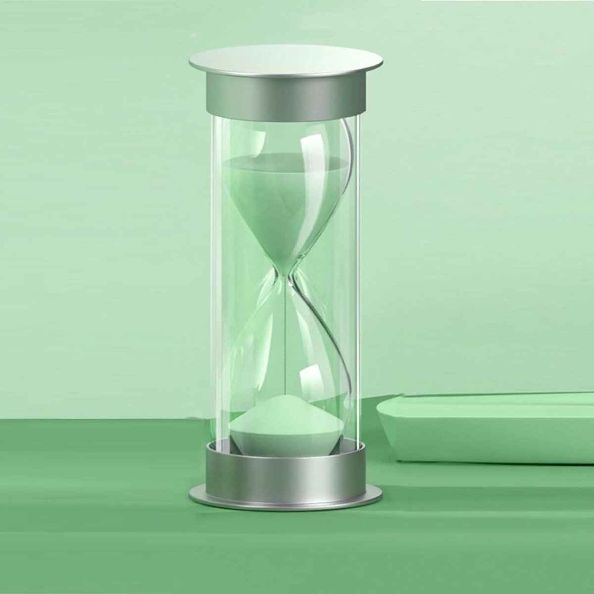 Zandloper Timer - Zandklok Decoratie - Kinderen Speltijd - Nauwkeurig tot 0.01 sec - 1.00 Stuks - Groen