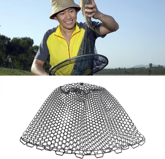 Visnet Vervangingsnet - Schepnet PVC - Vissen Vangen - Verdiept Ontwerp - 79 cm Diep - Zwart van Merkloos — afbeelding 2