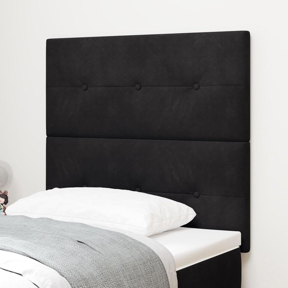 Hoofdbord Knop Getuft - Bed Hoofdeinde - Slaapkamer Decoratie - Chique Fluweel Gevoel - 10