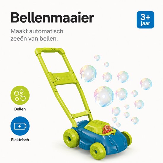 Tondeuse à Bulles Automatique Pour Enfants – Machine à Bulles électrique Avec LED, Roues, 4 Flacons De Liquide Inclus – Dès 3 Ans
