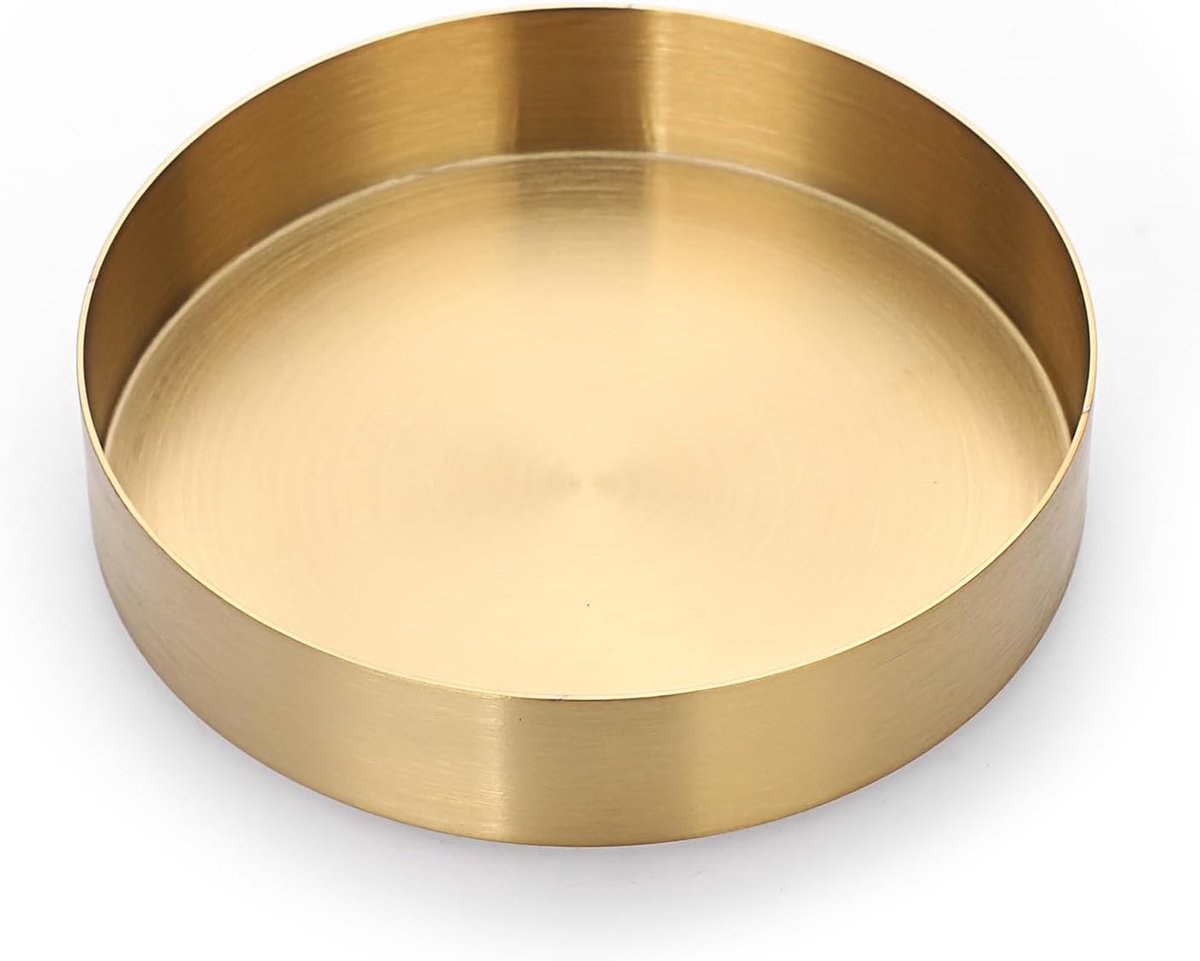 JeiibrZui Gold Essentiële Sleutelbak - 14 Cm - 1 Stuks - Modern Design Voor Hal En Woonkamer