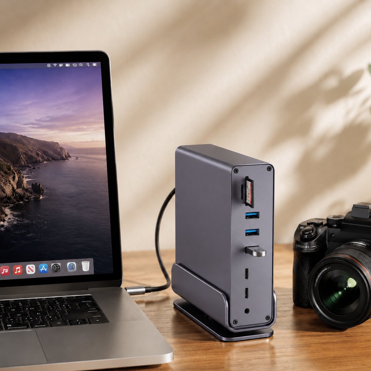 Rolio Laptop USB-C Docking Station - 16 in 1 - Triple Monitor 4K@60Hz (2x HDMI & 1x DisplayPort) - USB 3.2 - 100W Opladen - Hub - 1GB Ethernet thumbnail 6