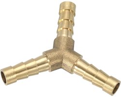 Y Type Messing Slangverbinder, Barb Union Fittingen voor Slangreparatie, Geschikt voor Water, Olie en Gas