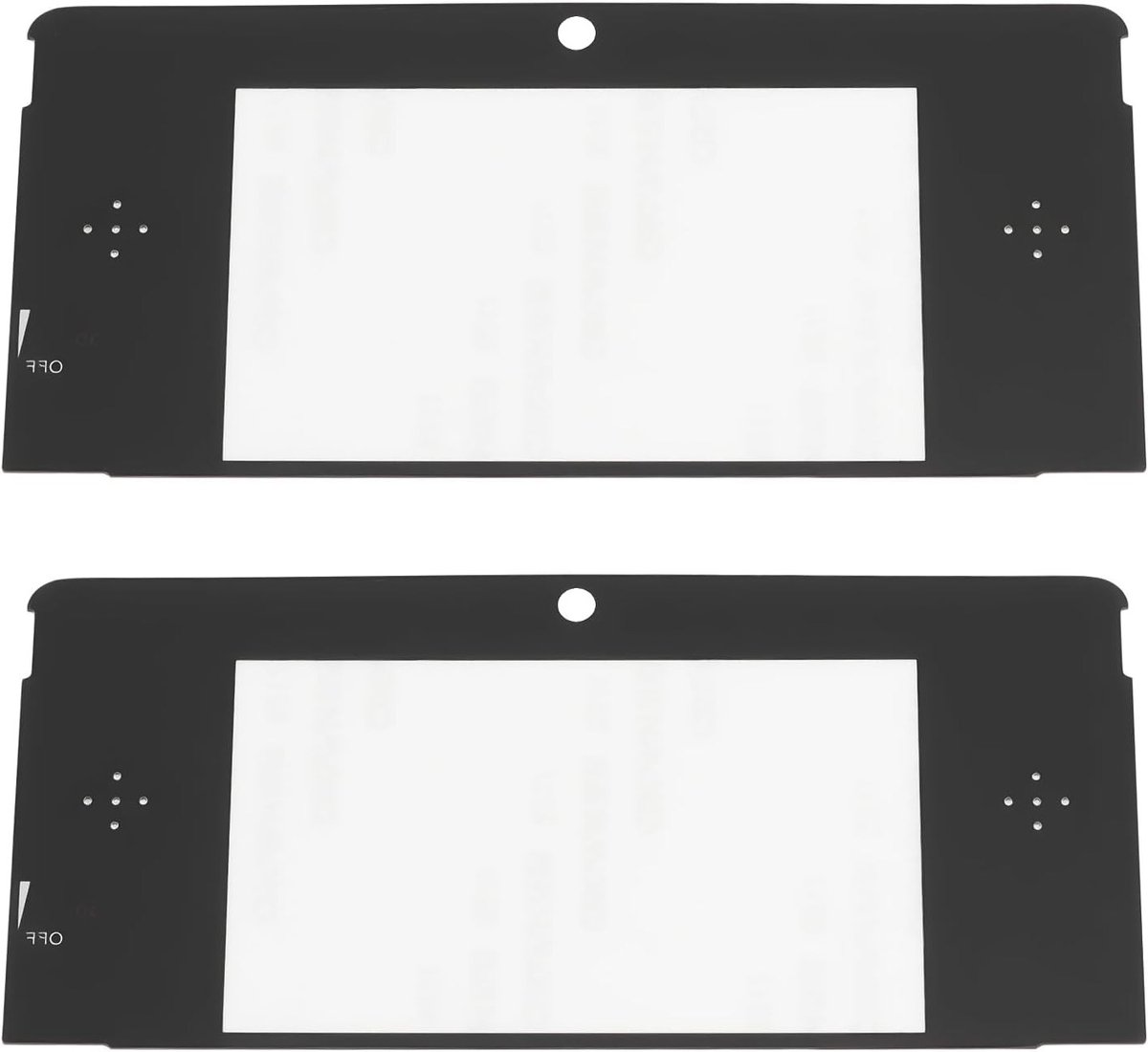 2 Stuks PVC Bovenste Schermframe Cover voor Nintendo 3DS - Bescherming, Accessoires, Zwart
