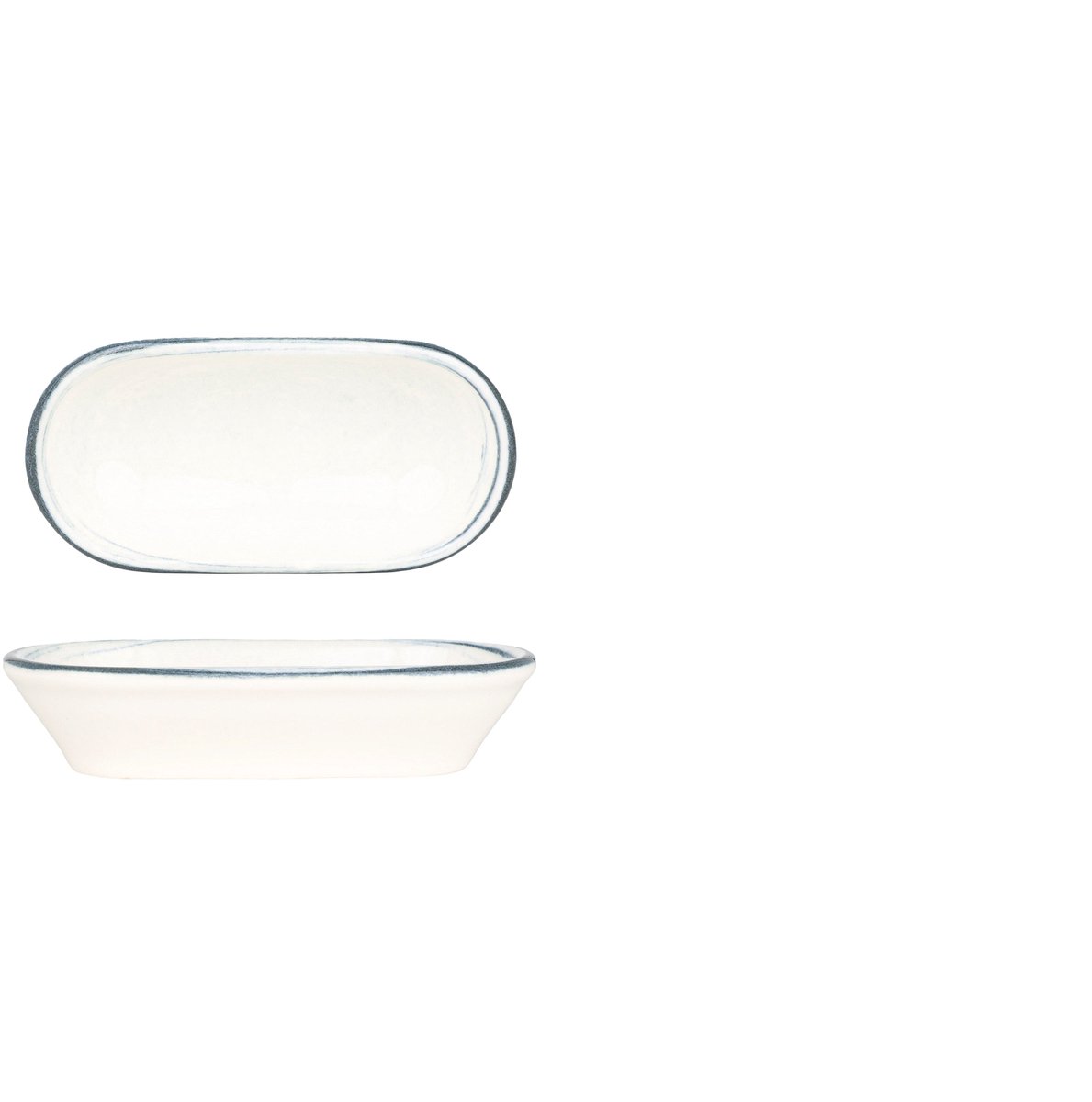 Kütahya Porselen Serveerschaal - Frame - Porselein - 16x8 cm (180cc) - set van 2