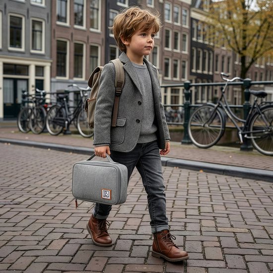 Brisby 4 Laags Geïsoleerde Koeltas - Lunchtas 2.5 liter - Lichtgrijs van Brisby — afbeelding 3
