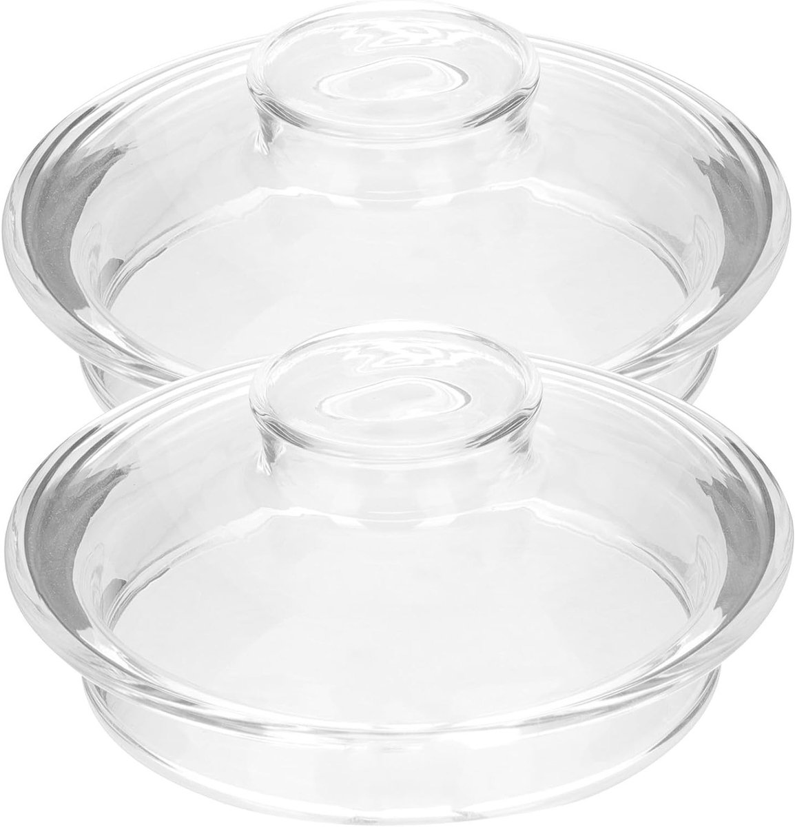Vervangend Glazen Deksel voor Theepot - 9 cm Diameter, Transparant en Glad Rand voor Thuis en Buiten Gebruik
