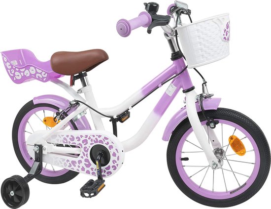 vidaXL - Kinderfiets - Met - Zijwieltjes - 14 - Inch - voor - 3-5 - jaar - oud - Paars van VidaXL — afbeelding 2
