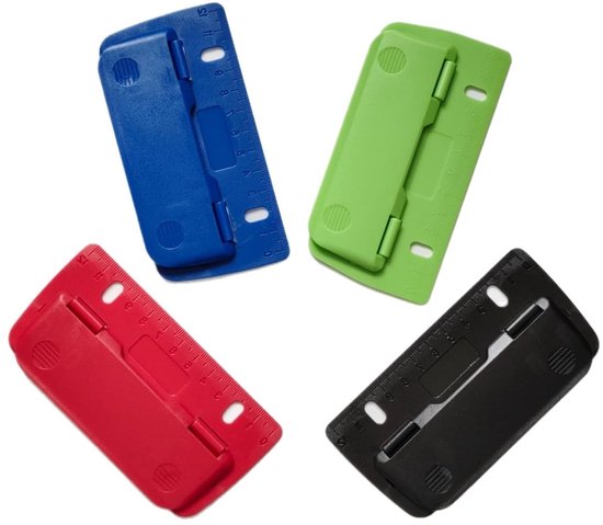 Set van 4 Mini Paper Hole Punches voor Labelbinding en Documenten - Ideaal voor School, Kantoor en Thuisgebruik