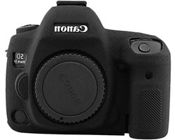 Siliconen Camera Beschermhoes voor Canon EOS 5D Mark IV - Antislip, Zwart, Duurzaam en Lichtgewicht Design