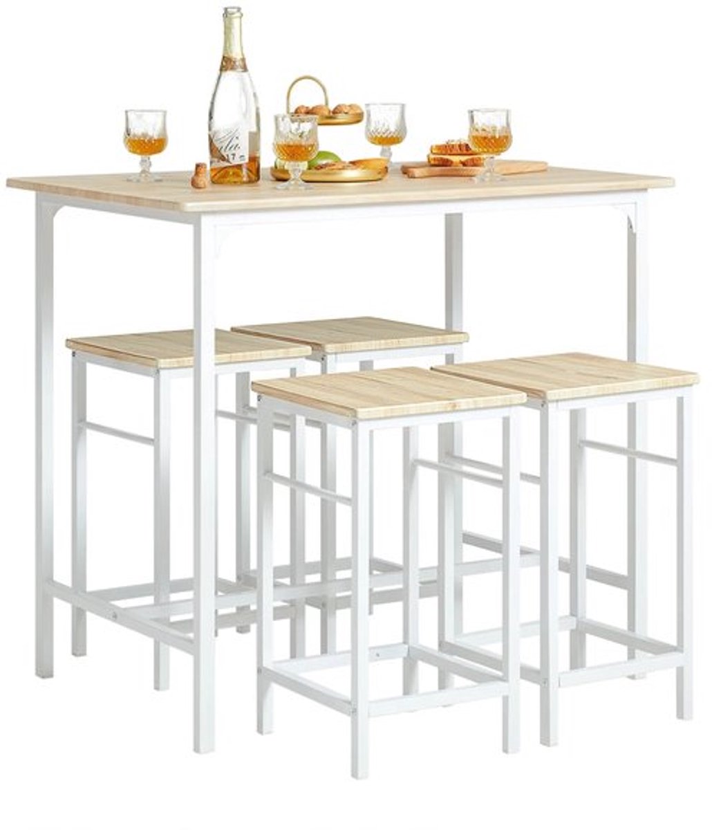 Bartafelset – Barkastset – Barset – Bistroset – Eettafelset – Donkergrijs – MDF Met Metale