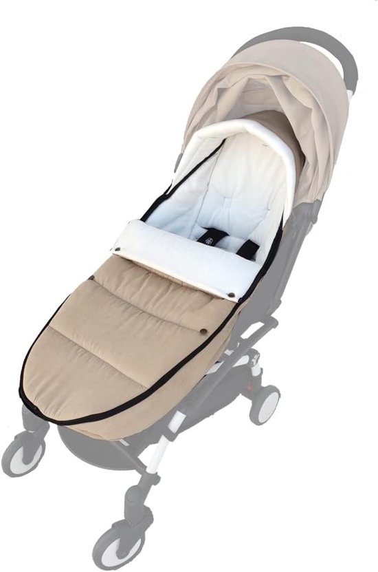 Dikke Voetenzak voor Kinderwagens, Geschikt voor Babyzen YOYO, Stokke en Bugaboo, Weerbestendig en Gemakkelijk Schoon te Maken (Beige) — afbeelding 5