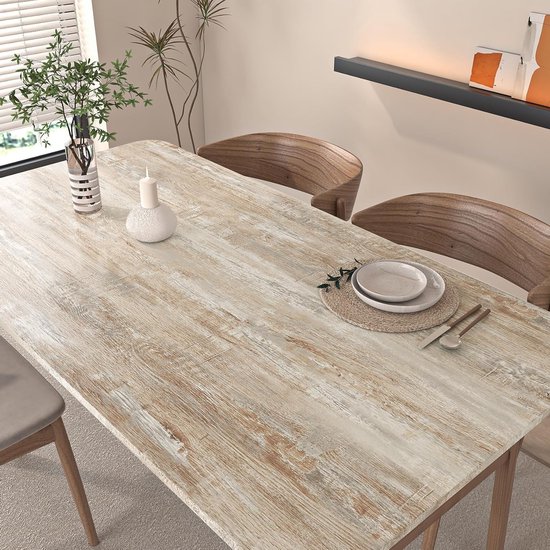 Film vinyle effet bois pour meubles 40cm x 5m Imperméable pour plan de travail de cuisine et plateau de table - Rouleau plastique autocollant aspect bois pour intérieur et rénovation de meubles