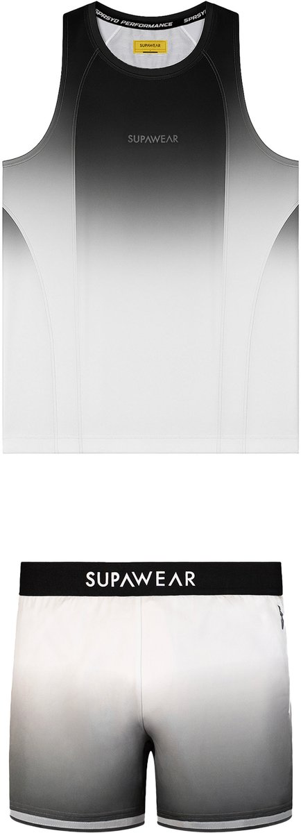 SUPAWEAR SPR Gradient Black/White Multipack 1x Singlet + 1x Shorts - MAAT L