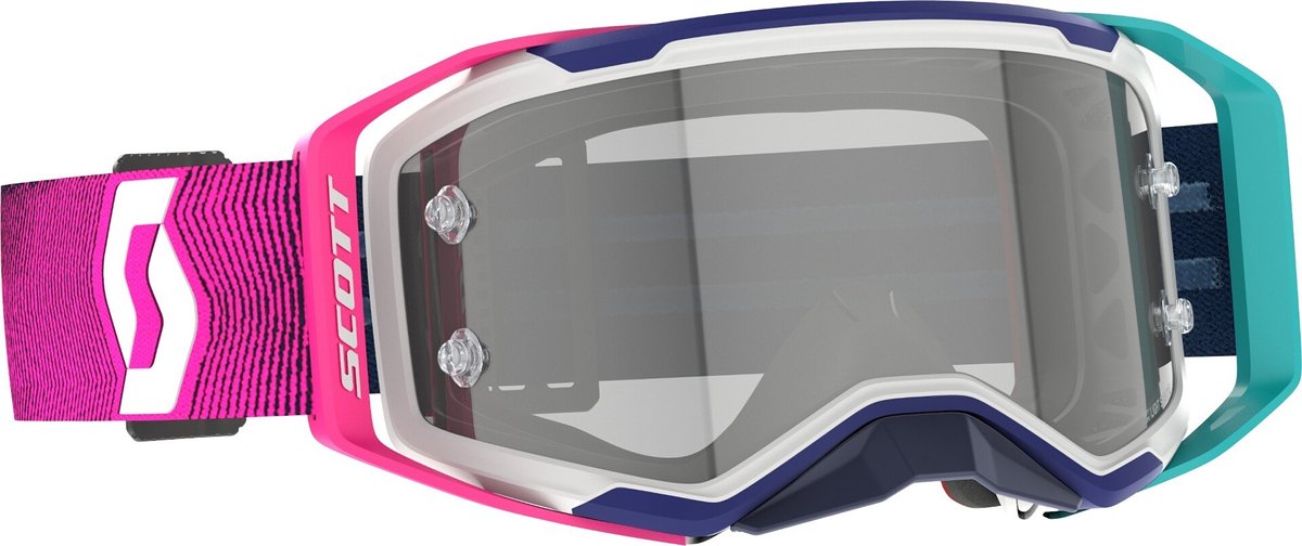 Merkloze Crossbril: Stealth Blauw/Roze, Lichtgeveolig