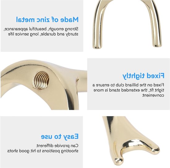 Draagbare biljartbrugkop, poolkeu steun, snookeraccessoires en biljartbrughouder voor biljarttafel van Merkloos — afbeelding 4