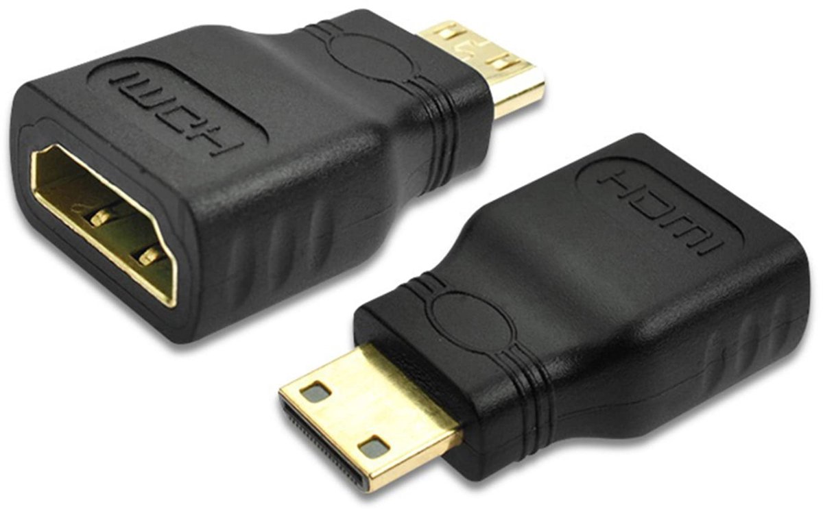 QIANRENON Mini HDMI naar HDMI Adapter 1080P Full HD - 2 Stuks