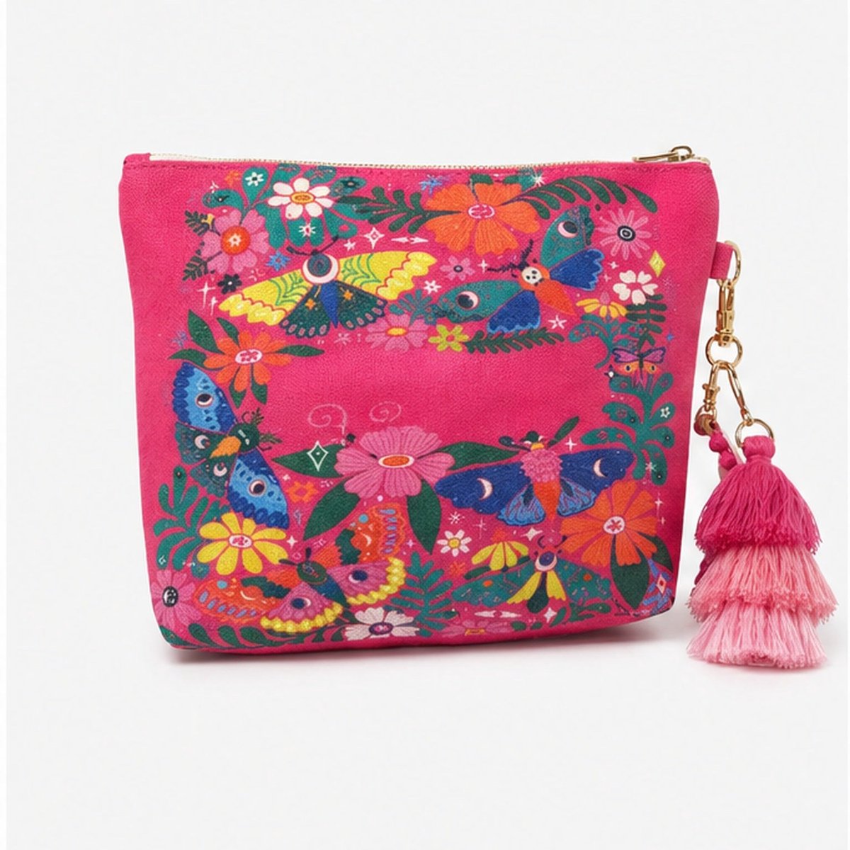 HS Tassel Pouch - Meerdere Prints - Stronger Together Roze