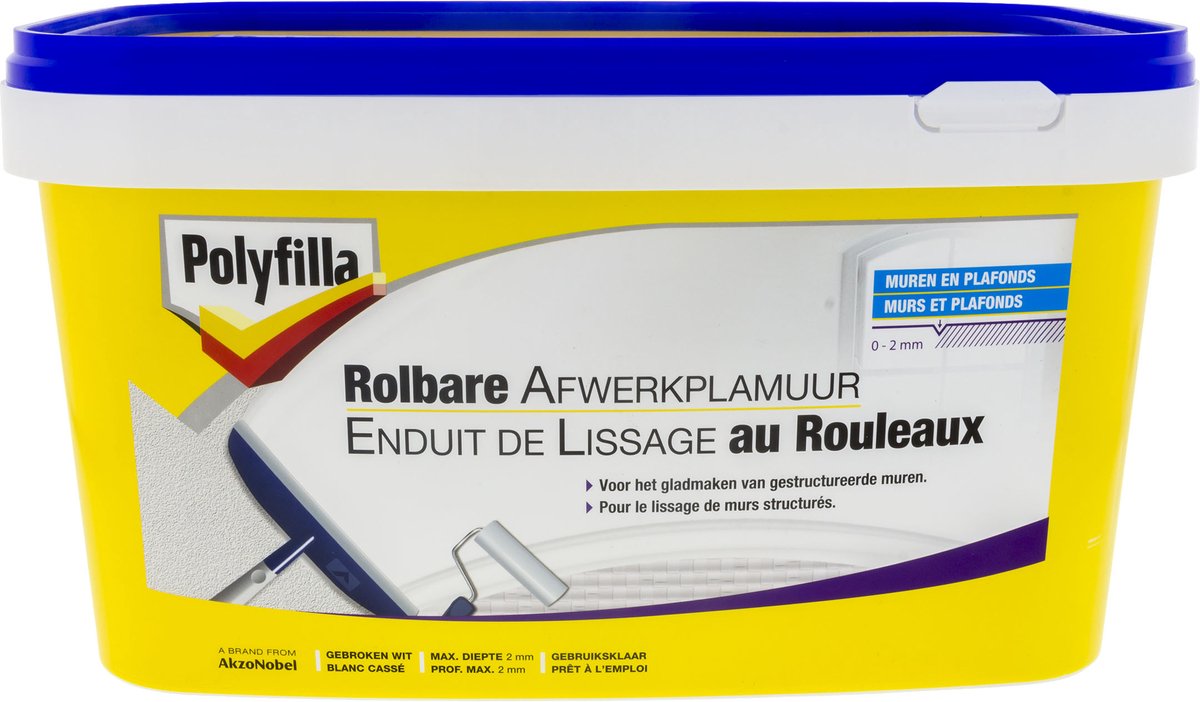 Polyfilla - Rolbare Afwerkplamuur - 10 L