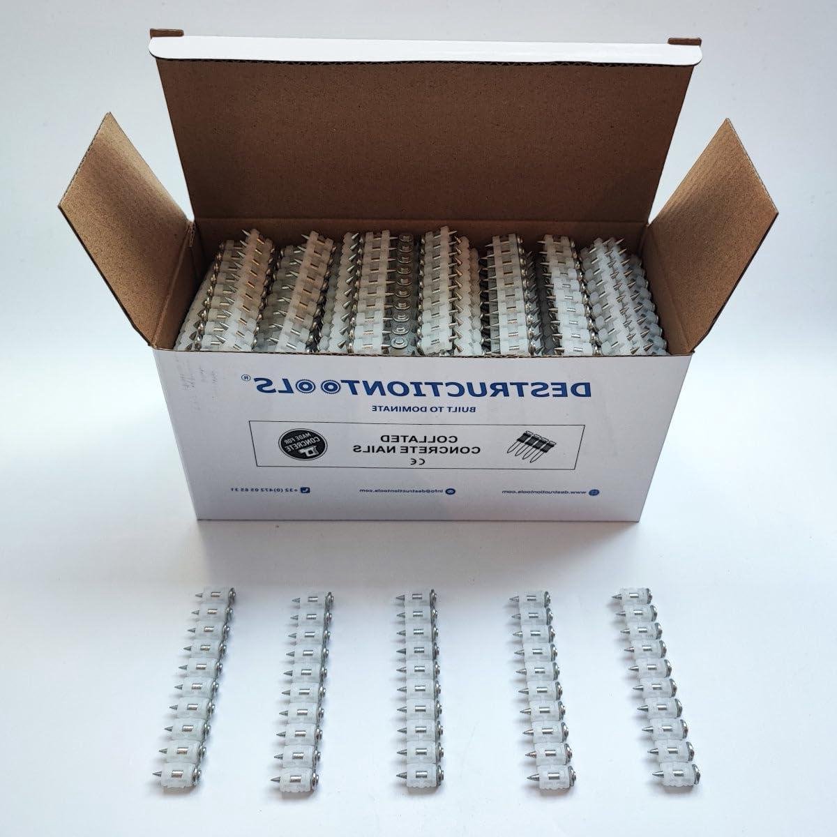 Bevestigingsnagels - Schiethamer nagels - Snel bevestigen - Gehard koolstofstaal - 16mm 1000 stuks - Zwart