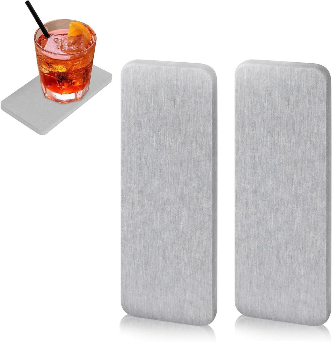 Set van 2 Waterabsorberende Steen Coasters, Diatomiet Onderzetters voor Dranken, Handzeep en Planten, Ideaal voor Keuken en Badkamer