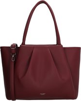 Charm London Lyon Sacoche pour ordinateur portable - 15,6 pouces - Femmes - Sac de travail - Fermeture éclair - Fermeture magnétique - Compartiment pour ordinateur portable - École - Sac A4 - Shopper - Rouge bordeaux