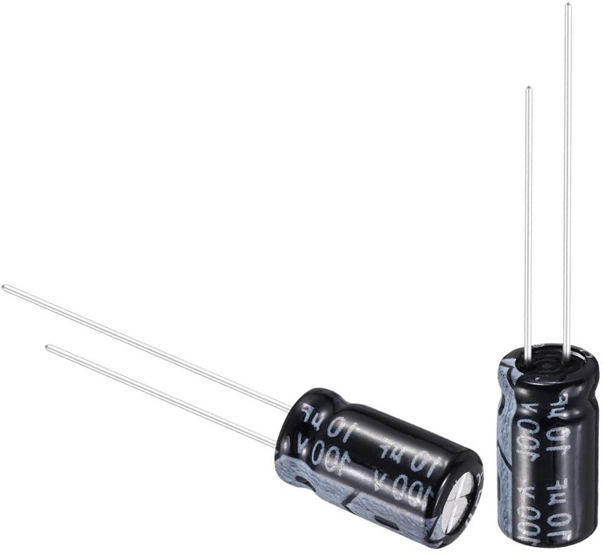 Elektrolytische Condensator - Component - Elektronica Reparatie - Hoge Temperatuur Bestendig - 10µF 100V - Niet Van Toepassing