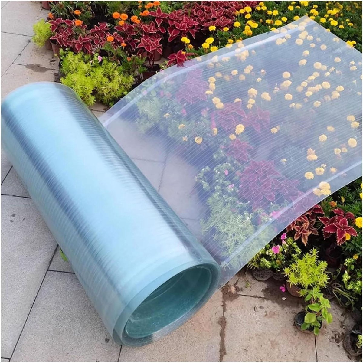 Dakrol Polycarbonaat - Golfplaat Paneel - Veranda Bedekken - Hoge Lichtdoorlatendheid - 08 m Breed - Transparant